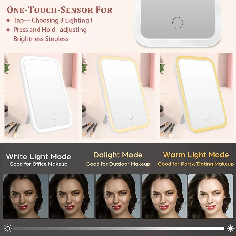 Dimmable Portable LED Makeup Mirror