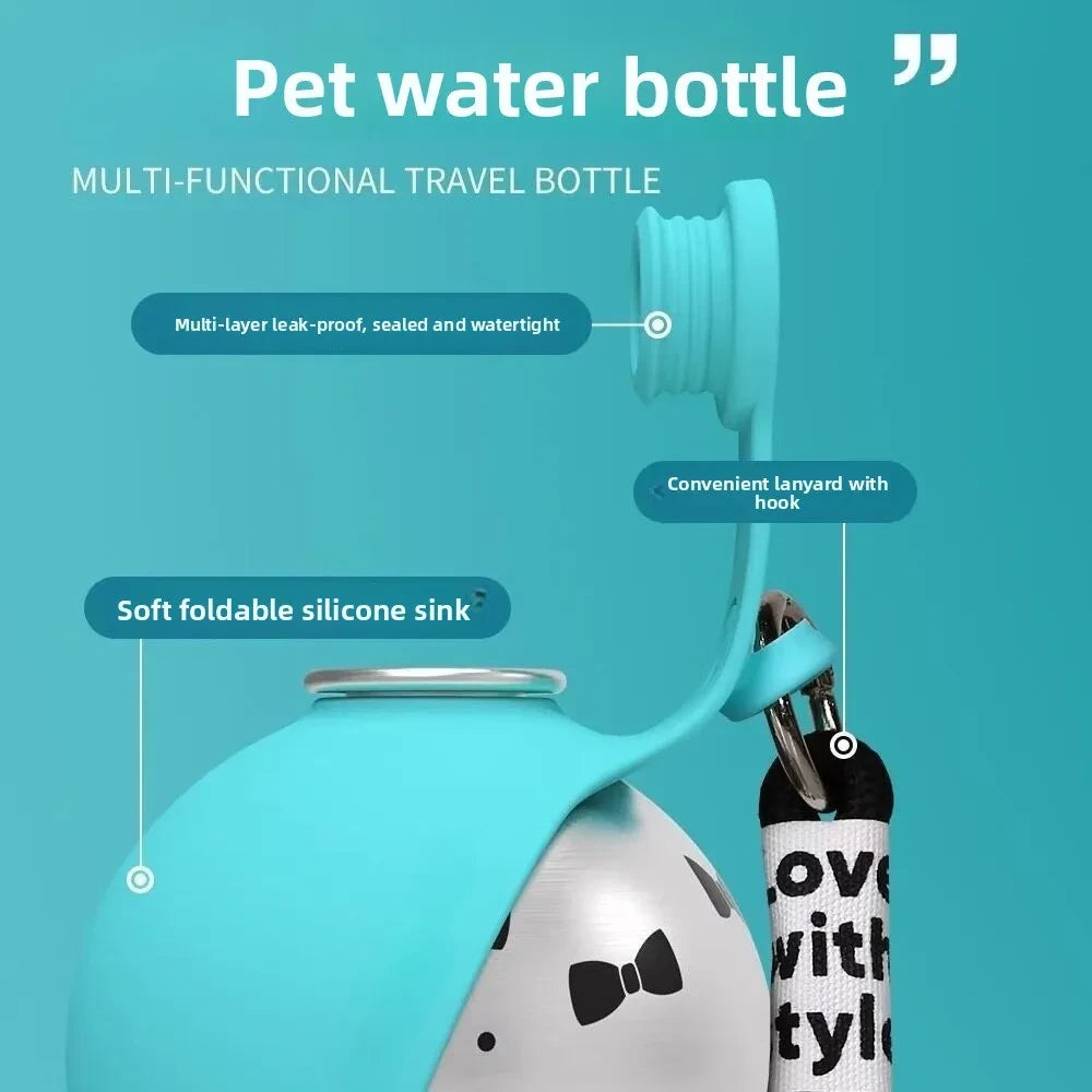 Portable Stainless Steel Dog Water Bottle